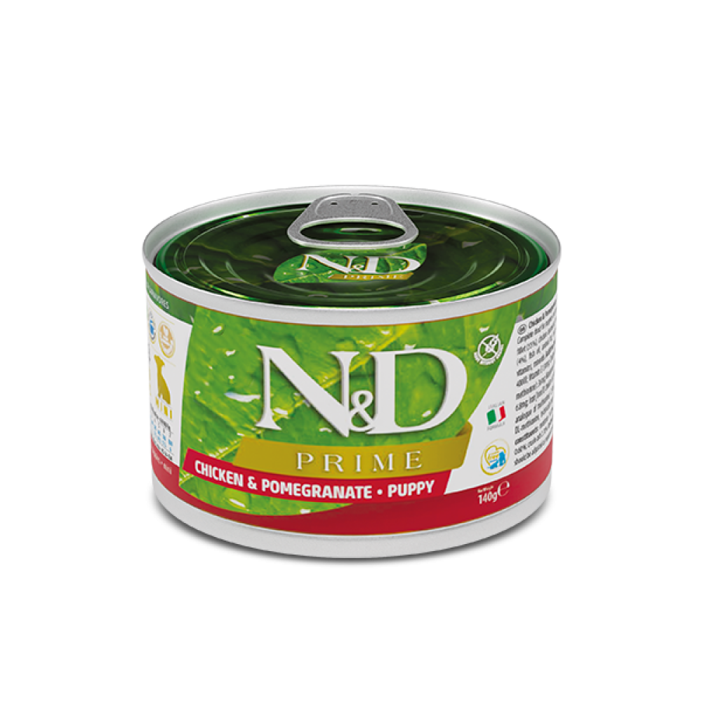 F02260 FARMINA N&D PRIME - DOG Wet Chicken&Pomegranate PUPPY MINI 140 g ...