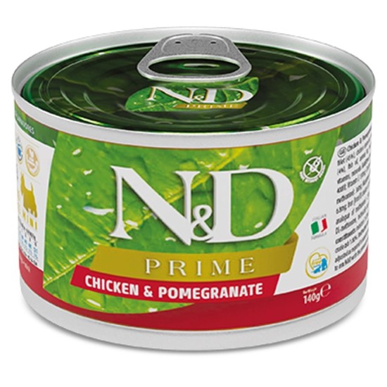 F02277 FARMINA N&D PRIME - DOG Wet Chicken&Pomegranate ADULT MINI 140 g (pak.6)