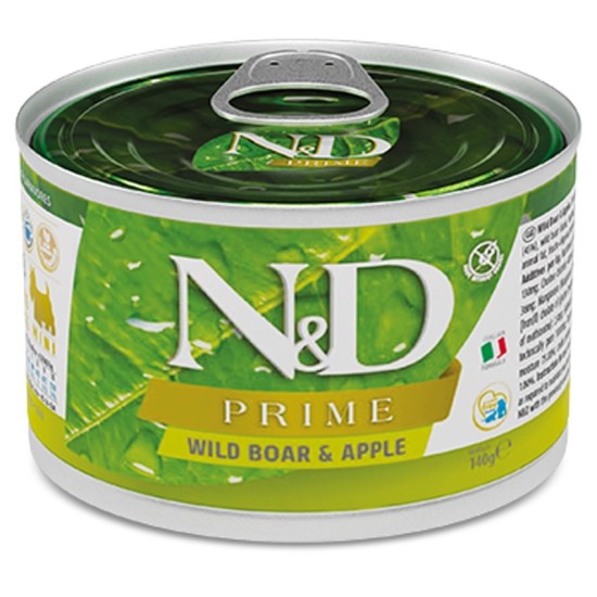F02253 FARMINA N&D PRIME - DOG Wet Wild Boar&Apple ADULT MINI 140 g (pak.6)