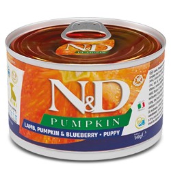 F02307 FARMINA N&D PUMPKIN - DOG Wet Lamb Pumpkin&Blueberry PUPPY MINI 140 g (pak.6)