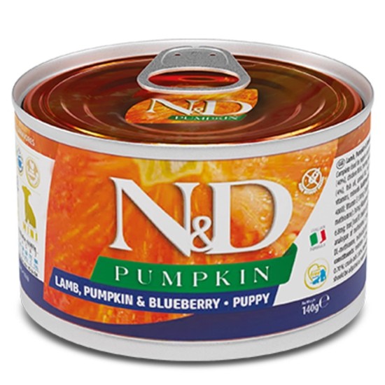 F02307 FARMINA N&D PUMPKIN - DOG Wet Lamb Pumpkin&Blueberry PUPPY MINI 140 g (pak.6)