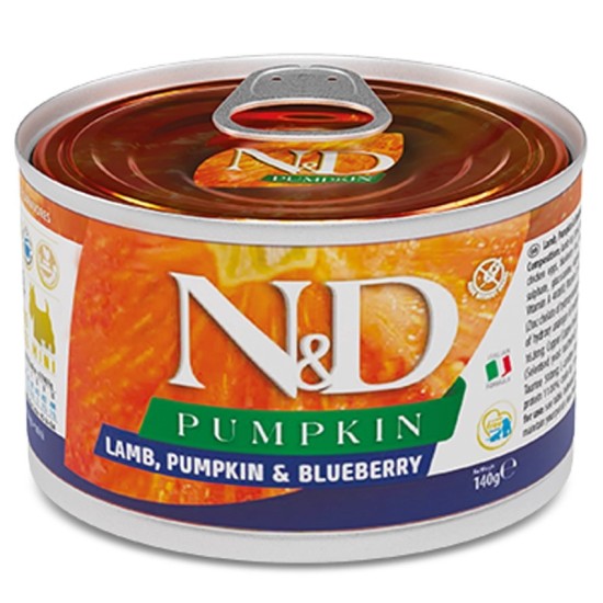 F02338 FARMINA N&D PUMPKIN - DOG Wet Lamb Pumpkin&Blueberry ADULT MINI 140 g (pak.6)