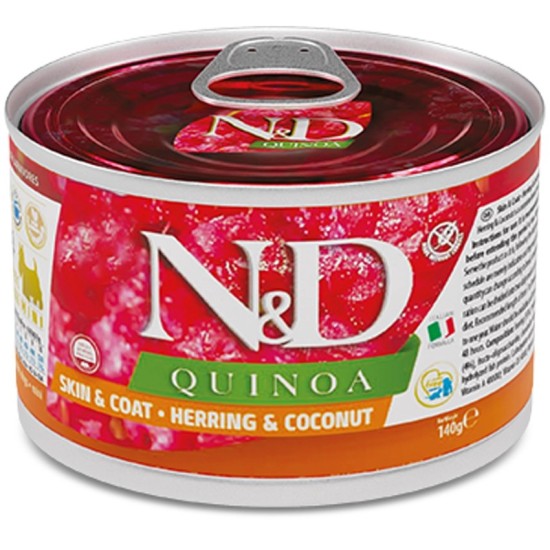 F02383 FARMINA N&D QUINOA - DOG Wet Herring&Coconut ADULT MINI 140 g (pak.6)