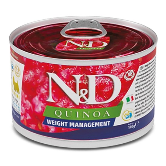 F02413 FARMINA N&D QUINOA - DOG Wet WEIGHT MANAGEMENT ADULT MINI 140 g (pak.6)