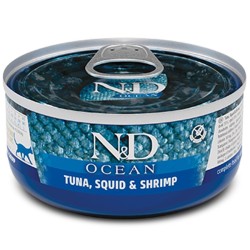 F02024 FARMINA N&D OCEAN - CAT Wet Tuna Squid&Shrimp ADULT 70 g (pak.24)