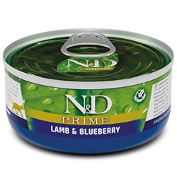 F02062 FARMINA N&D PRIME - CAT Wet Lamb&Blueberry ADULT 70 g (pak.24)