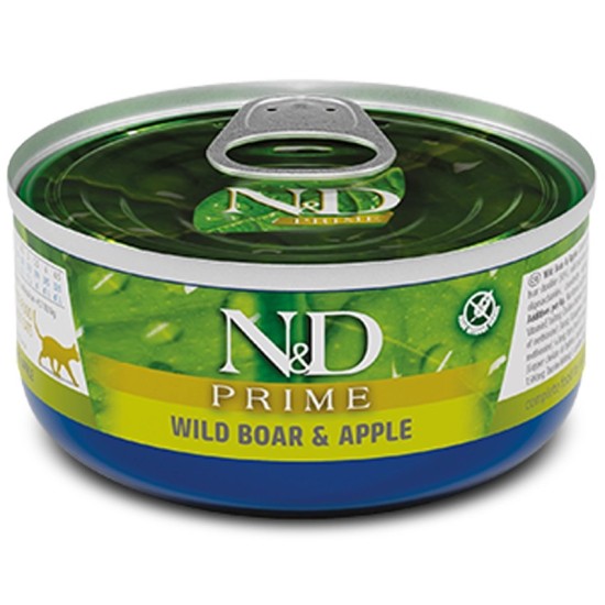 F02048 FARMINA N&D PRIME - CAT Wet Wild Boar&Apple ADULT 70 g (pak.24)