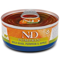 F02079 FARMINA N&D PUMPKIN - CAT Wet Wild Boar Pumpkin&Apple ADULT 70 g (pak.24)