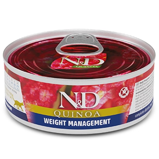 F02192 FARMINA N&D QUINOA - CAT Wet WEIGHT MANAGEMENT ADULT 80 g (pak.24)