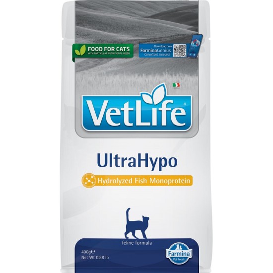 F22561 FARMINA VET LIFE - CAT Dry ULTRAHYPO 400 gr (pak.16)