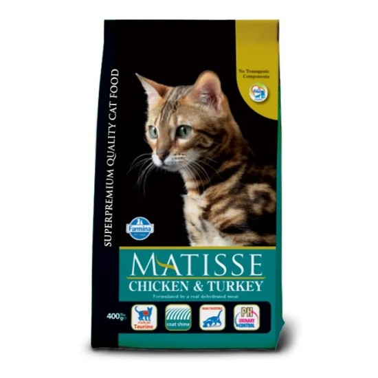 F16102 FARMINA MATISSE - CAT Dry Chicken&Turkey 400 g (pak.16)