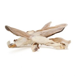 HM-8433 Hau&Miau Puzzo Snack, triušio ausys su kailiu, 20-25 cm, 100g (pak25)