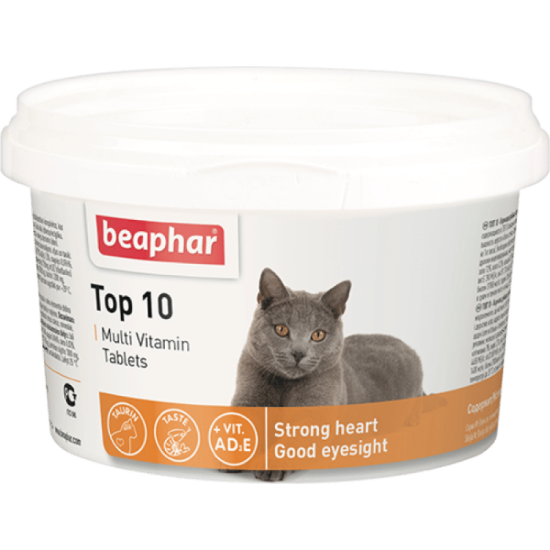 B132133 Beaphar TOP 10 for Cats, 180tab. (pak6)