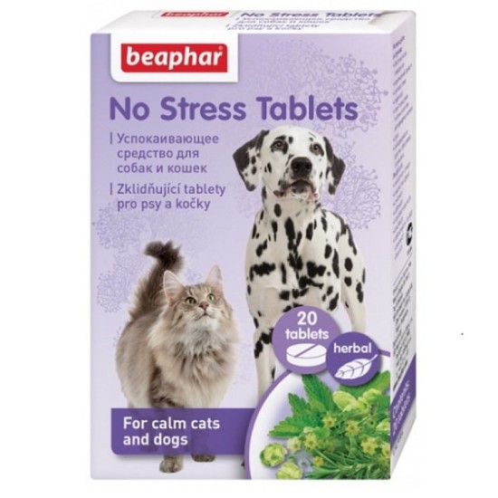 B132188 Beaphar No Stress Tablets cat and dog (pak6)