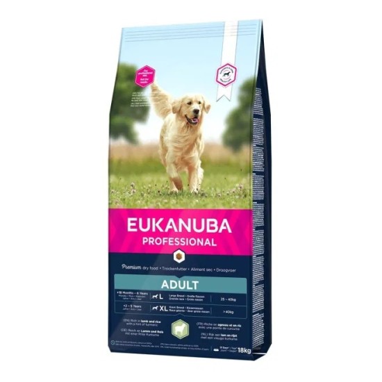 E05090 Euk Adult L/XL Breed Lamb & Rice PFB 18 kg