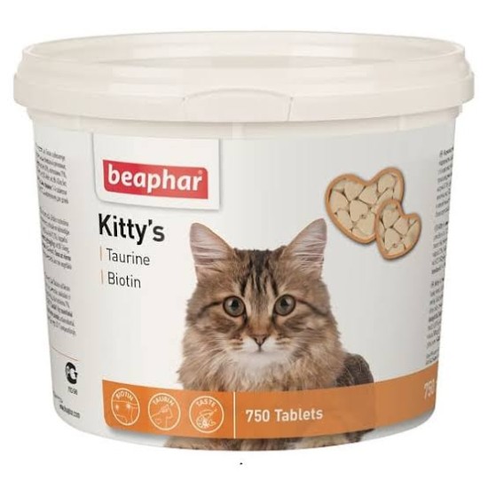 B125975 Beaphar KITTY'S + Taurine + Biotin, 750tab.