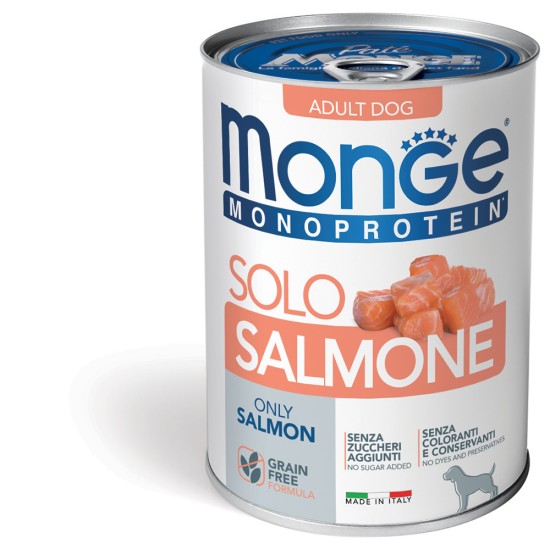 M14588 Monge Monoproteico Solo - Wet Dog Pate 100% Salmon 400g (pak24)