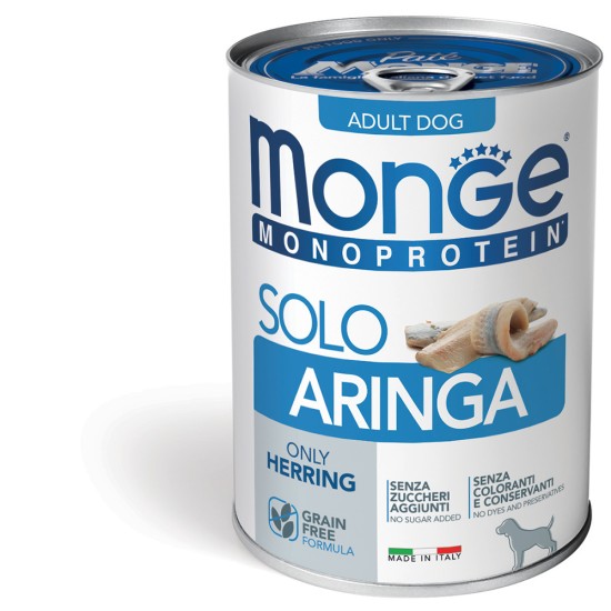 M14595 Monge Monoproteico Solo - Wet Dog Pate 100% Herring 400g (pak24)