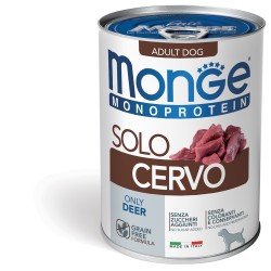 M14663 Monge Monoproteico Solo - Wet Dog Pate 100% Deer 400g (pak24)