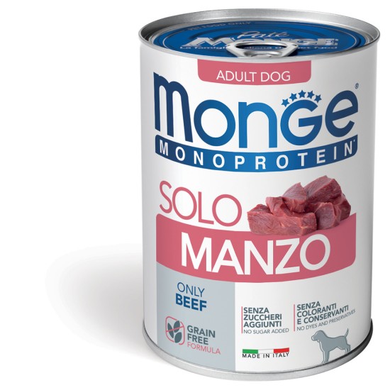 M14670 Monge Monoproteico Solo - Wet Dog Pate 100% Beef 400g (pak24)