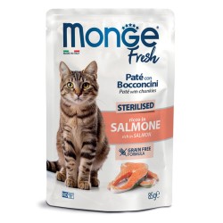M01077 Monge Fresh - Pouches Cat Sterilised Salmon 85g (pak28)