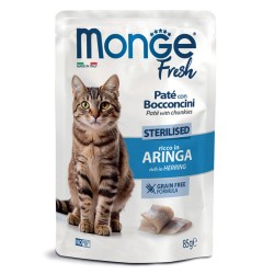 M01091 Monge Fresh - Pouches Cat Sterilised Herring 85g (pak28)