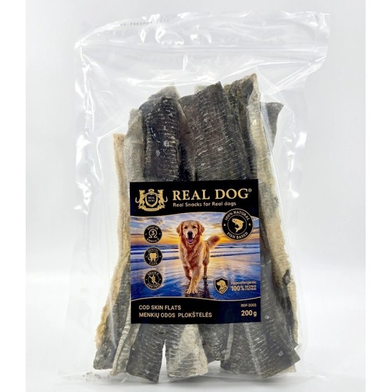 R70547 RDF-2003 REAL DOG SNACKS Menkių odos plokštelės 200g