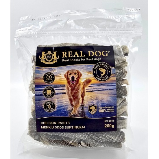 R70554 RDF-2004 REAL DOG SNACKS Menkių odos suktinukai 200g