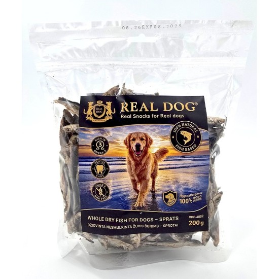 R70622 RDF-4002 REAL DOG SNACKS Baltijos šprotai 200g