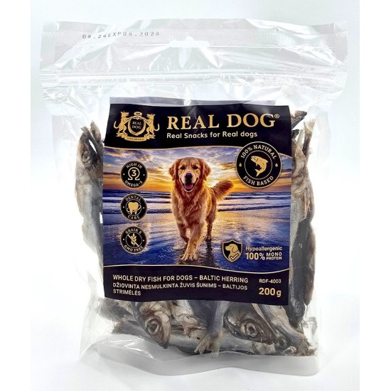 R70639 RDF-4003 REAL DOG SNACKS Baltijos strimėlės 200g