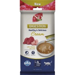 F08927 FARMINA N&D QUINOA CAT DIGESTION - CREAM with Chicken&Tuna 4x15g (pak15)