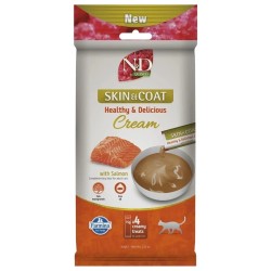 F08934 FARMINA N&D QUINOA CAT SKIN&COAT - CREAM with Salmon 4x15g (pak15)