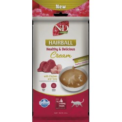 F08958 FARMINA N&D QUINOA CAT HAIRBALL - CREAM with Chicken&Tuna 4x15g (pak15)