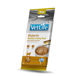 F09016 FARMINA VET LIFE CAT DIABETIC - CREAMY TREAT with Chicken&Tuna 4x15g (pak15)