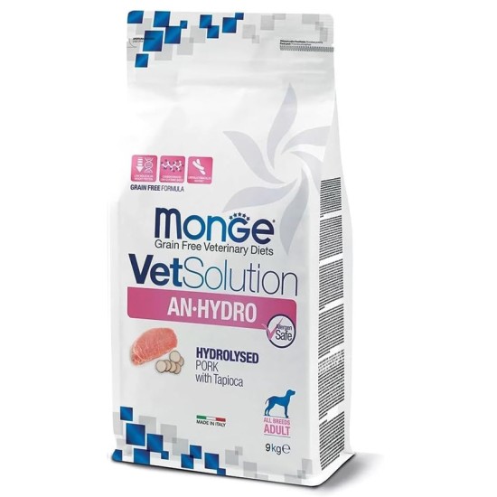 M81351 MONGE VetSolution Dog AN-HYDRO PORK 9 kg