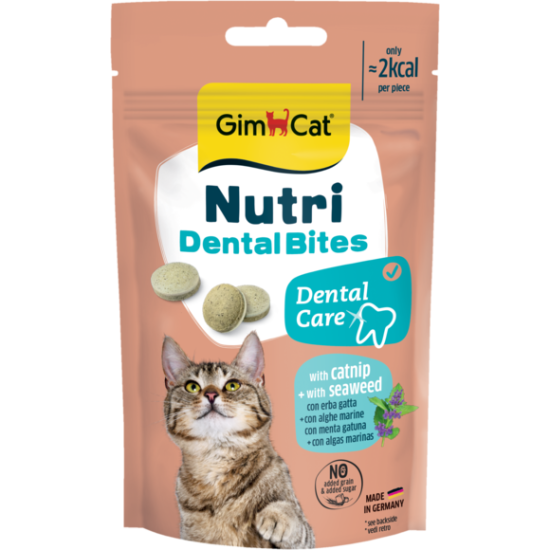 02.428086 GIMCAT NUTRI DENTAL BITES (su katžole ir dumbliais) 40 G (pak8)