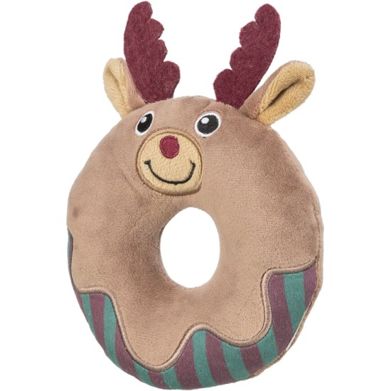 TRX_927158 TRIXIE Xmas Spurga-briedis, pliušas, 14 cm, su garsu (pak.3)