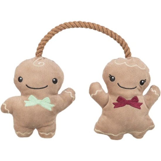 TRX_927165 TRIXIE Xmas Imbierinukai ant virvės, pliušas/virvė, 22 cm, su garsu