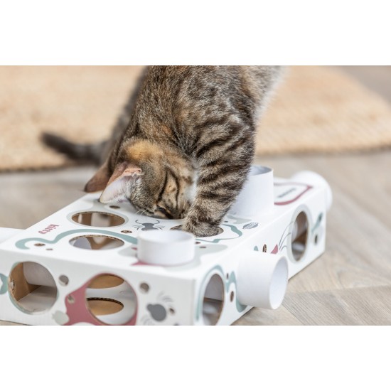 3.5_45930 TRIXIE Cat Activity Paws'n'Treats dėžė, kartonas, 35 × 7 × 20 cm