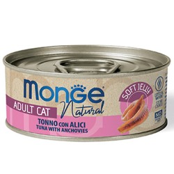 M07016 Monge Jelly - Wet Cat Tuna with Anchovies in soft jelly 80 g